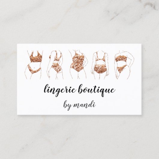 体気にロゴQRコードビキニ下着バラ 名刺 (正面)