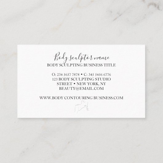 体気に女性タン 名刺 (裏面)