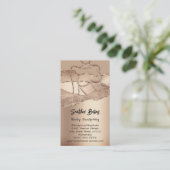 体気に彫刻コスメティックロゴQRコードバラ 名刺 (スタンド正面)