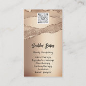 体気に彫刻コスメティックロゴQRコードバラ 名刺 (裏面)