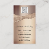 体気に彫刻ロゴQRコードバラグリッターワックス 名刺 (裏面)