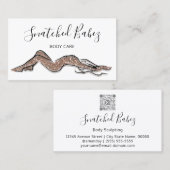 体気に彫刻QRCODEバラグリッタースパ 名刺 (正面/裏面)