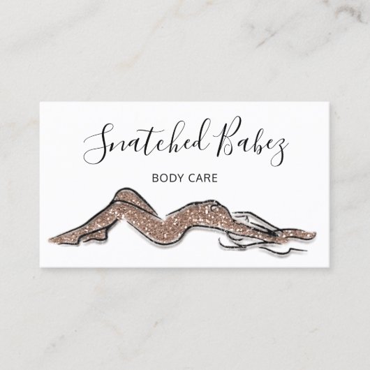 体気に彫刻QRCODEバラグリッタースパ 名刺 (正面)