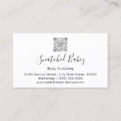 体気に彫刻QRCODEバラグリッター銅 名刺 (裏面)