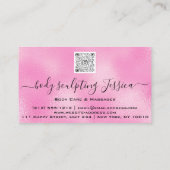 体気に彫刻QRCodeロゴシルバーグラム 名刺 (裏面)