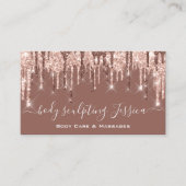 体気に彫刻QRCodeロゴバラグリッタースキン 名刺 (正面)