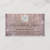 体気に彫刻QRCodeロゴバラディップ 名刺 (裏面)