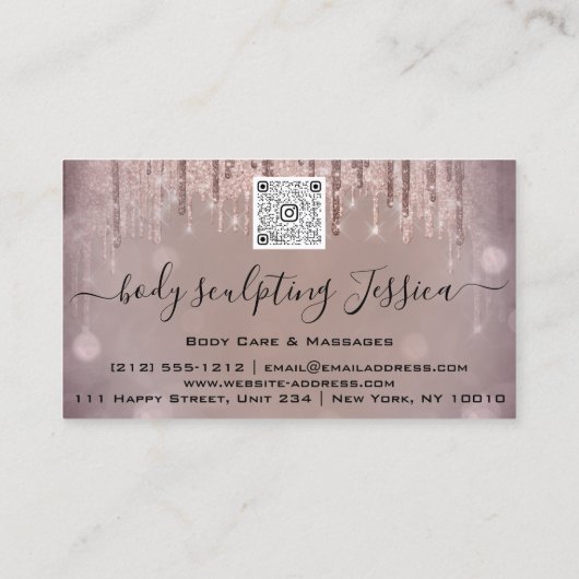 体気に彫刻QRCodeロゴバラディップ 名刺 (裏面)