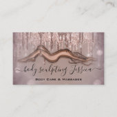 体気に彫刻QRCodeロゴバラディップ 名刺 (正面)