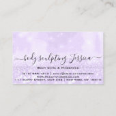 体気に彫刻QRCodeロゴパープル 名刺 (裏面)