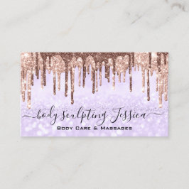 体気に彫刻QRCodeロゴパープル 名刺