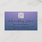 体気に彫刻QRCodeロゴパープル 名刺 (裏面)