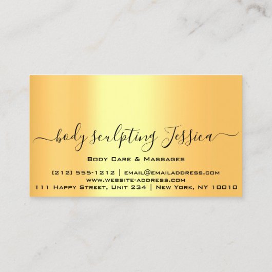 体気に彫刻QRCodeロゴ黄色 名刺 (裏面)