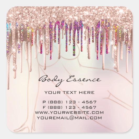 体気に造形石鹸製粉用バラドリップ スクエアシール (正面)