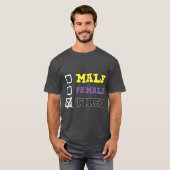 体液アンドロギー放血非二進性 Tシャツ (正面フル)