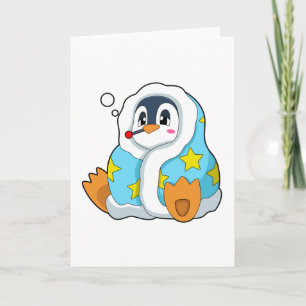 体温計を持つペンギン カード