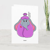 体温計付き象 カード (裏面)