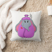 体温計付き象 クッション (ブランケット)