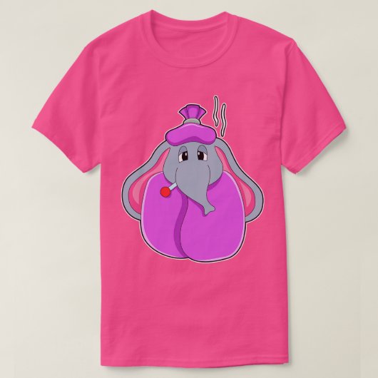体温計付き象 Tシャツ (デザイン正面)