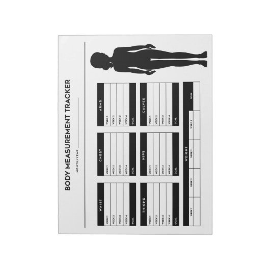 体測定ウエイトロスダイエットトラッカーガール ノートパッド (回転)