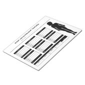 体測定ウエイトロスダイエットトラッカーガール ノートパッド (アングル)