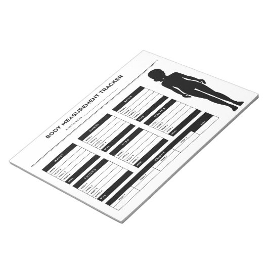 体測定ウエイトロスダイエットトラッカーガール ノートパッド (アングル)