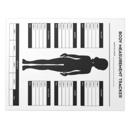 体測定ウエイトロスフィットネストラッカーガール ノートパッド