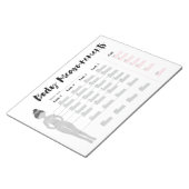 体測定トラッカー ノートパッド (アングル)