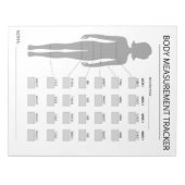 体測定トラッカー ノートパッド (正面)