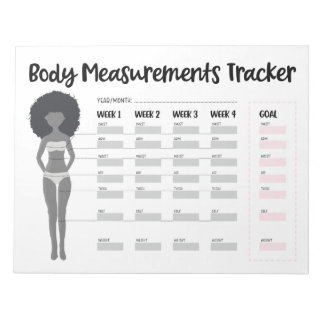 体測定トラッカー(黒人女性) ノートパッド