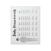 体測定トラッ男性へカー、4週間ゴール ノートパッド (回転)