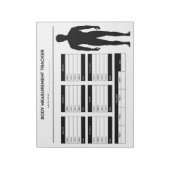 体測定重量損失ダイエットトラッカーボーイ ノートパッド (回転)