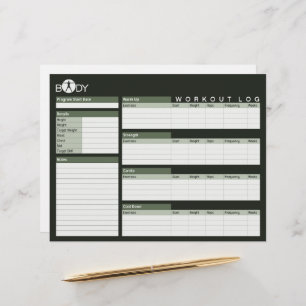 体狂気フィットネスパーソナルトレーニングログシート