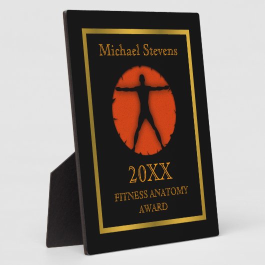 体狂気フィットネス解剖学Vitruvian男性プラーク フォトプラーク (側面)