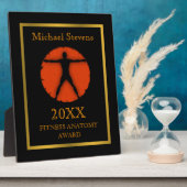 体狂気フィットネス解剖学Vitruvian男性プラーク フォトプラーク (側面)