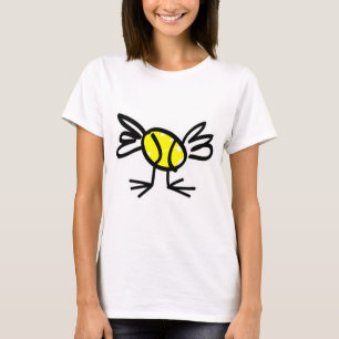 体現したテニスのひよこのてっぺんとTシャツ Tシャツ