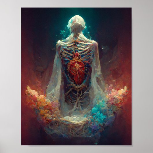 体登り暗黒ファンタジーSFアート ポスター (正面)