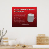 体積の計算：円柱*更新* ポスター (キッチン)