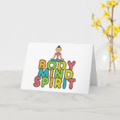 体精神 カード (黄色い花)