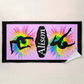 体素晴らし操少女パーソナライズされたビーチタオル ビーチタオル (正面)