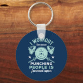 体育おもしろい動機フィットネス訓練とトレーニング キーホルダー (正面)