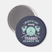 体育おもしろい動機フィットネス訓練とトレーニング マグネット (正面/裏面)