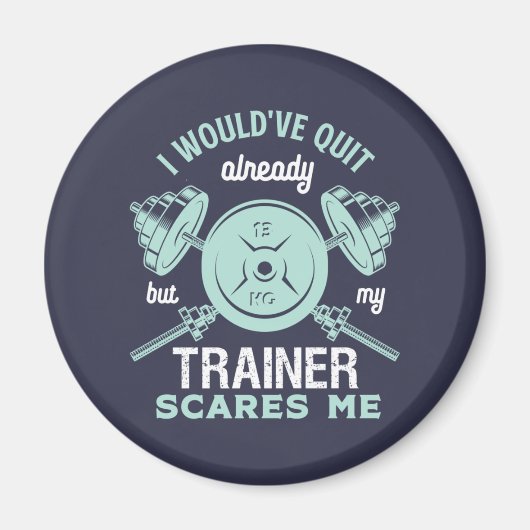 体育おもしろい動機フィットネス訓練とトレーニング マグネット (正面)