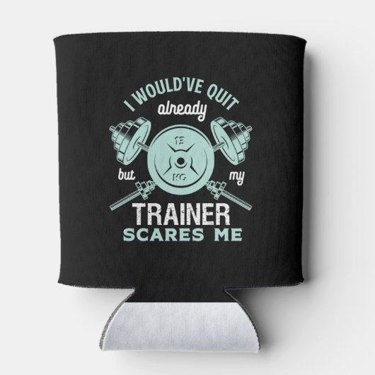 体育おもしろい動機フィットネス訓練とトレーニング 缶クーラー (裏面)