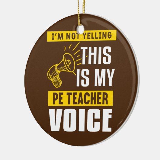 体育おもしろい学教えのPEの引用文 セラミックオーナメント (左)