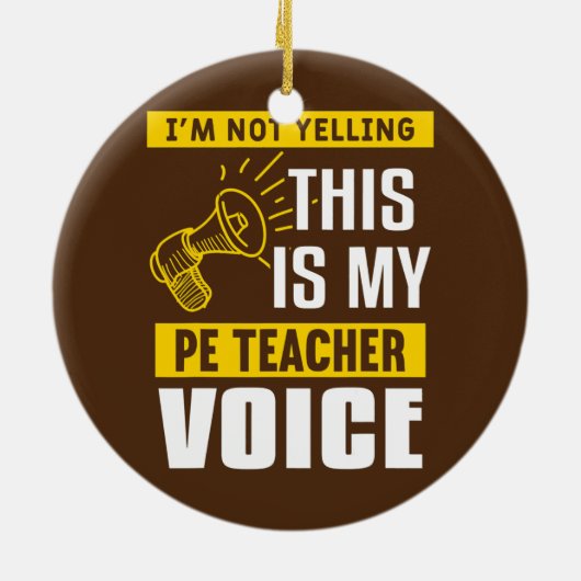 体育おもしろい学教えのPEの引用文 セラミックオーナメント (裏面)