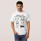 体育おもしろい引用文、余暇の中で何かがGy Tシャツ (正面フル)