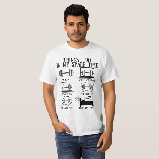 体育おもしろい引用文、余暇の中で何かがGy Tシャツ (正面フル)