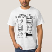 体育おもしろい引用文、余暇の中で何かがGy Tシャツ (正面)