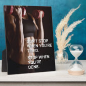 体育のモチベーションストップ-あなたは完了した場合 – 女性 フォトプラーク (側面)